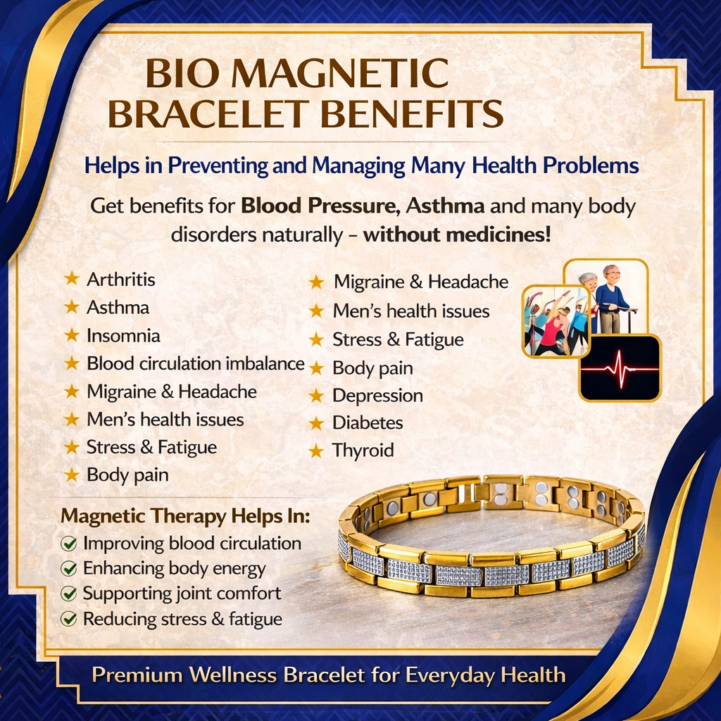 Bio Magnetic Bracelet ( Silver )