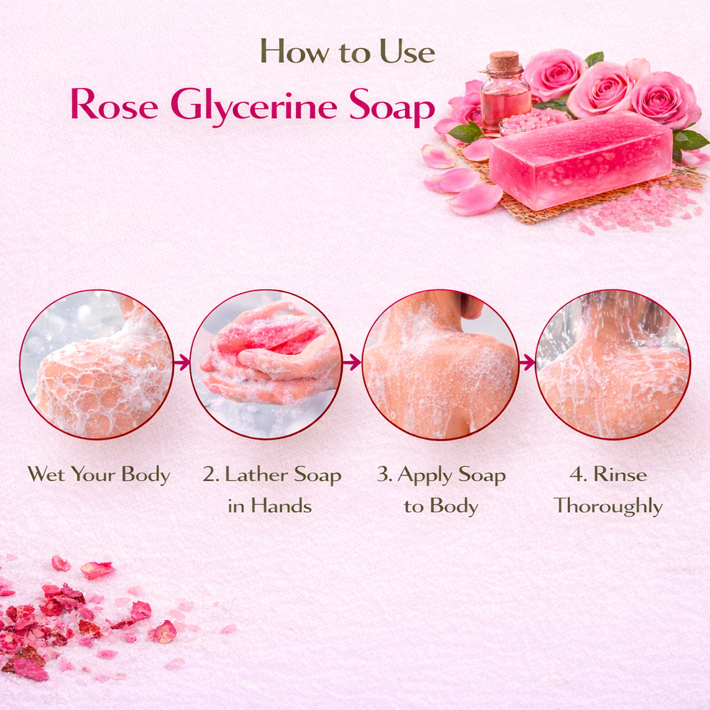 Rose Glycerin Soap (Pack Of 3)