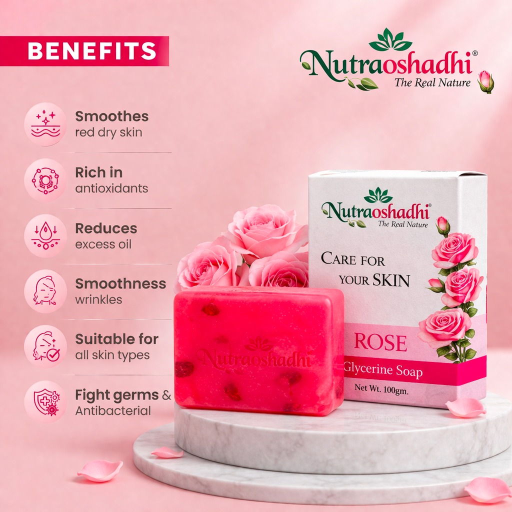 Rose Glycerin Soap (Pack Of 3)