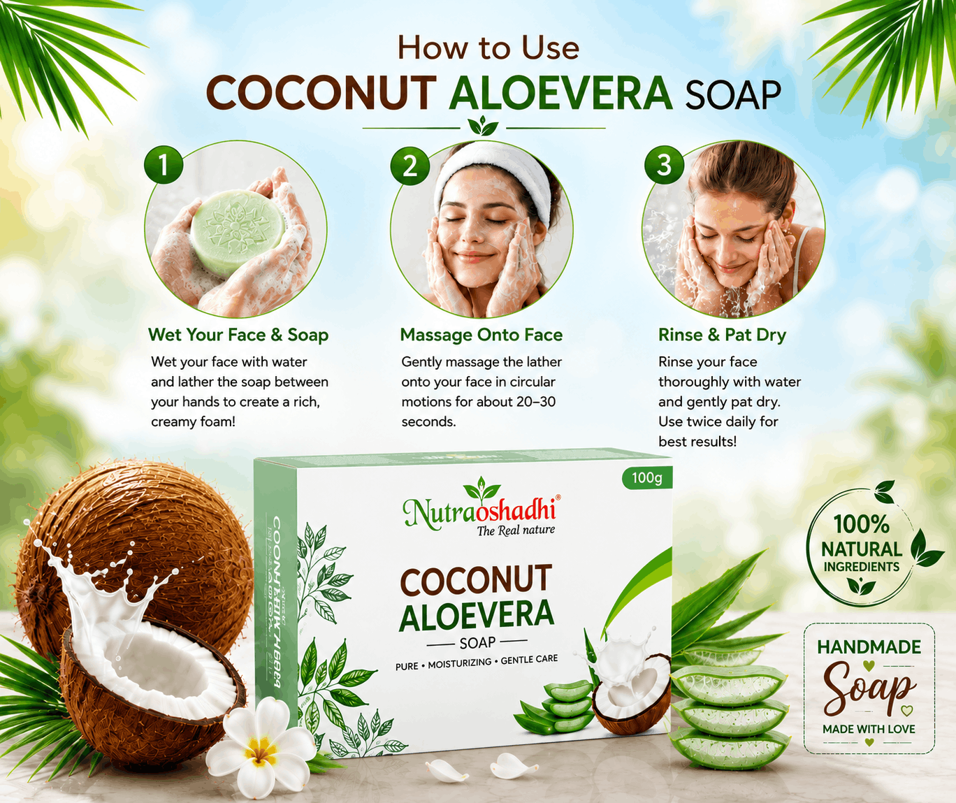 Glycerin Coconut Soap 100gm