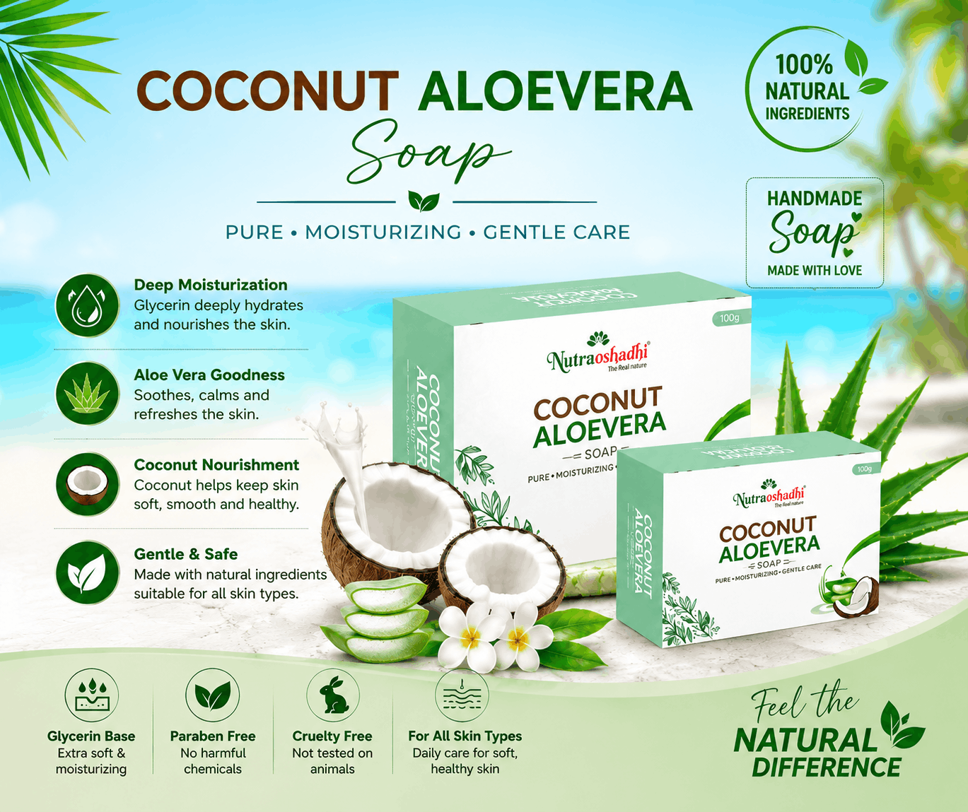 Glycerin Coconut Soap 100gm