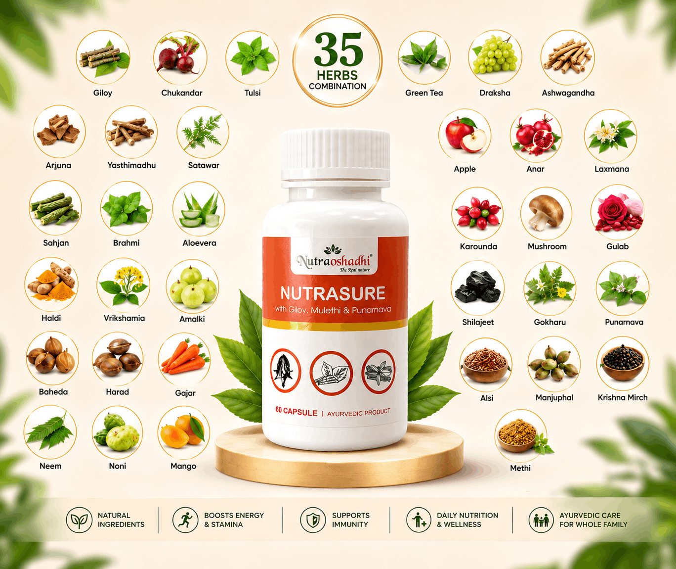 NUTRASURE MULTIVITAMIN  60 CAPSULE