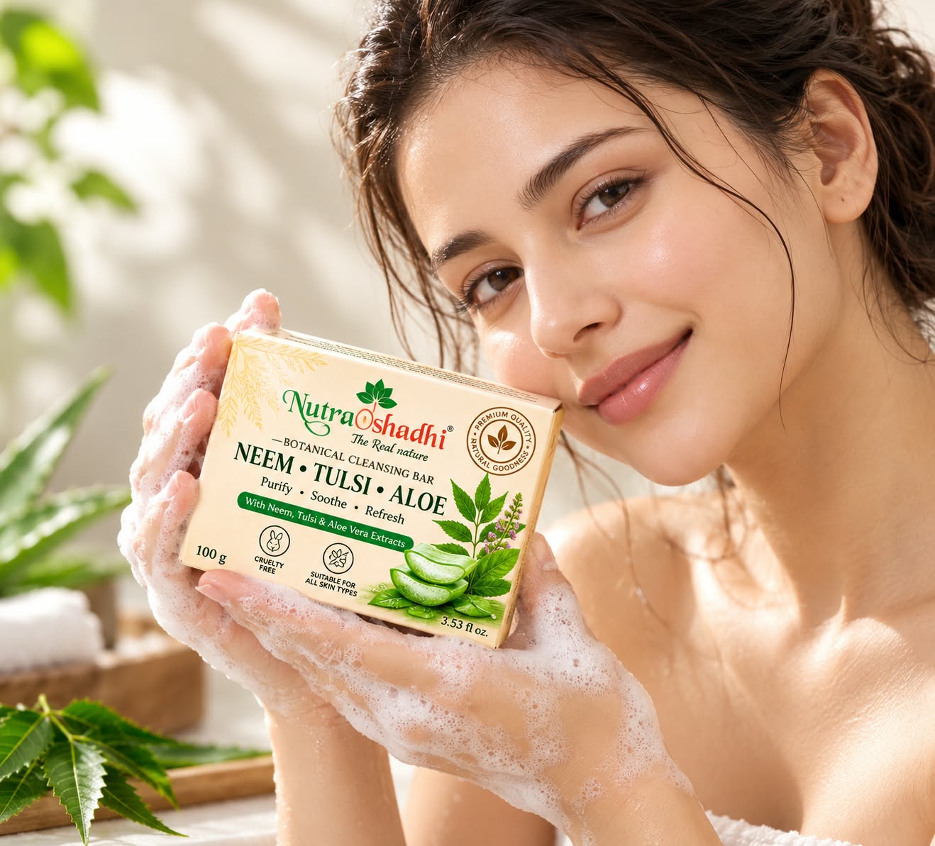 NEEM TULSI & ALOE SOAP ( PACK OF 5 )